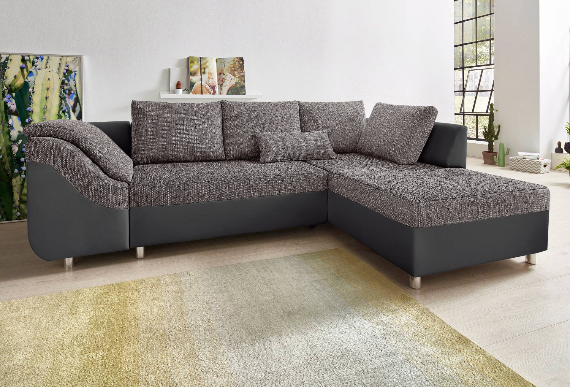 COLLECTION AB Ecksofa Sally L-Form, mit und ohne Bettfunktion, inklusive loser Rücken- und Zierkissen von COLLECTION AB