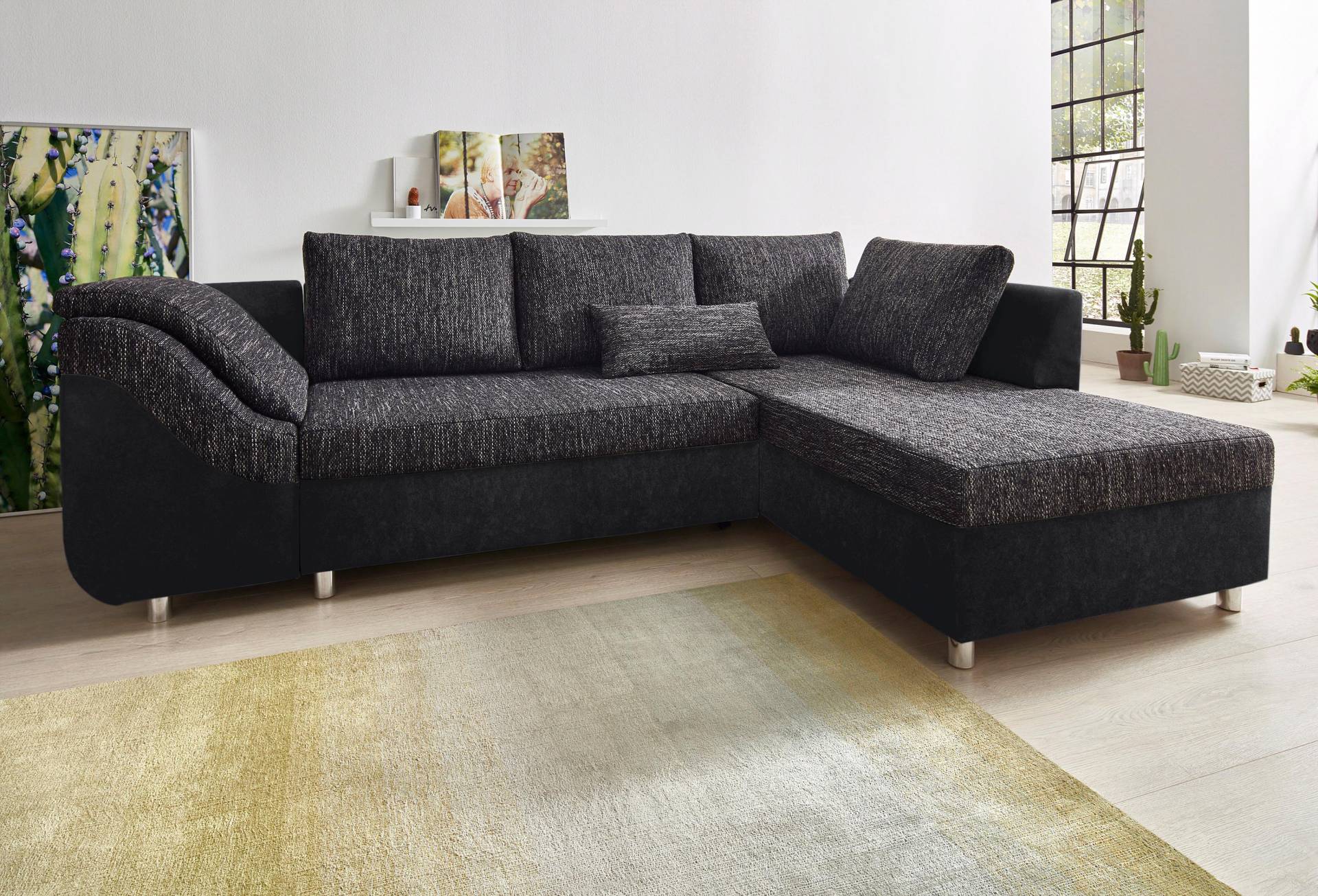 COLLECTION AB Ecksofa Sally L-Form, mit und ohne Bettfunktion, inklusive loser Rücken- und Zierkissen von COLLECTION AB