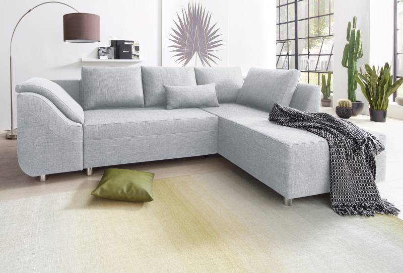 COLLECTION AB Ecksofa Sally L-Form, mit und ohne Bettfunktion, inklusive loser Rücken- und Zierkissen von COLLECTION AB