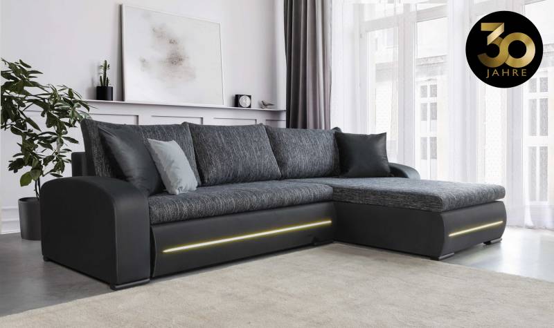 COLLECTION AB Ecksofa »Wind L-Form«, inkl. Schlaffunktion und Bettkasten, frei im Raum stellbar von COLLECTION AB