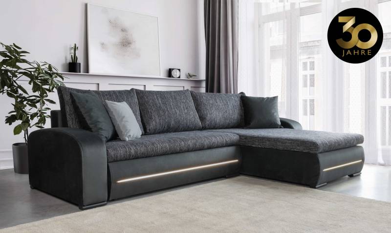 COLLECTION AB Ecksofa »Wind L-Form«, inkl. Schlaffunktion und Bettkasten, frei im Raum stellbar von COLLECTION AB