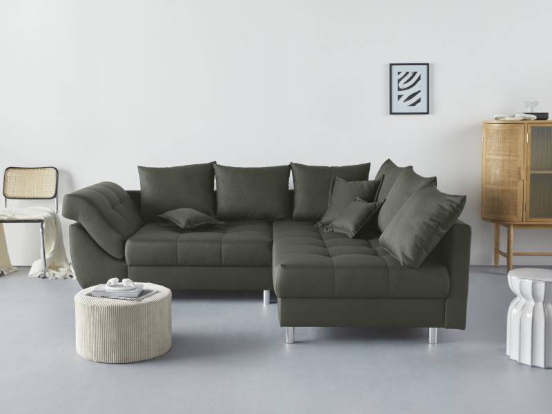 COLLECTION AB Ecksofa Joseli, mit Zier- und Rückenkissen, komfortable Schanzen-Armlehne von COLLECTION AB