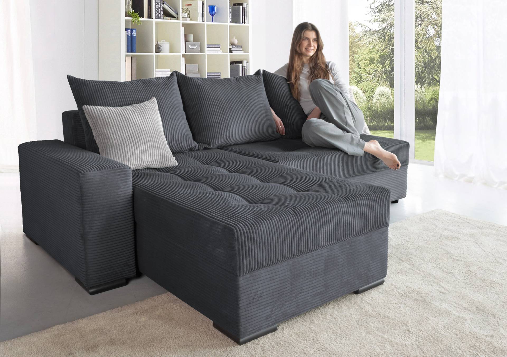 COLLECTION AB Ecksofa »Josy L-Form«, mit Bettfunktion und Bettkasten, Federkern von COLLECTION AB