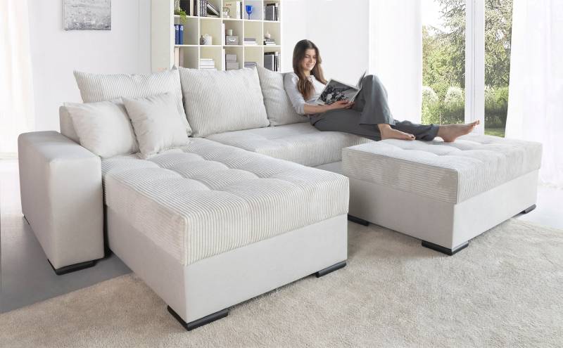 COLLECTION AB Ecksofa »Josy L-Form«, mit Bettfunktion und Bettkasten, Federkern von COLLECTION AB