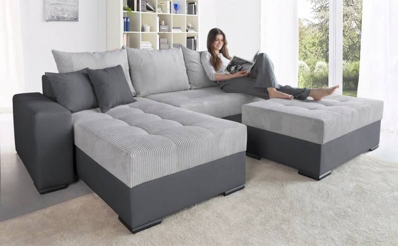 COLLECTION AB Ecksofa »Josy L-Form«, mit Bettfunktion und Bettkasten, Federkern von COLLECTION AB