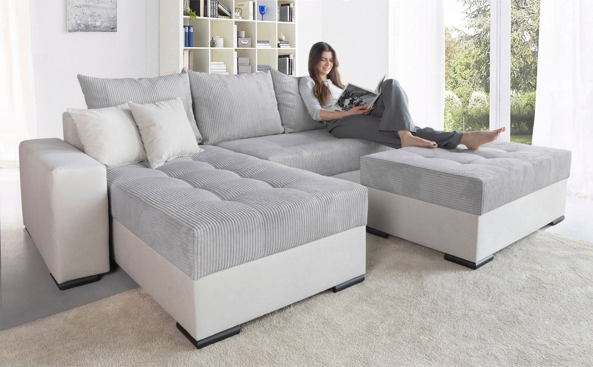 COLLECTION AB Ecksofa »Josy L-Form«, mit Bettfunktion und Bettkasten, Federkern von COLLECTION AB