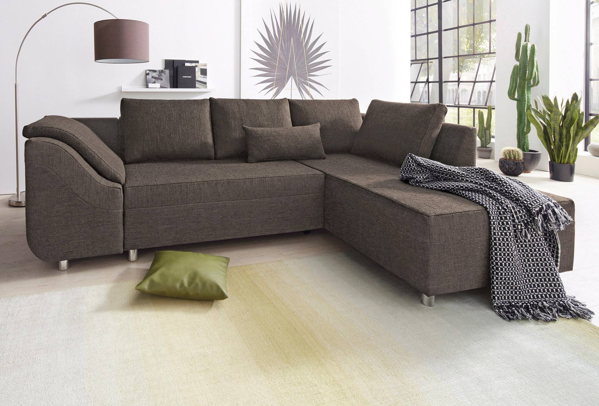 COLLECTION AB Ecksofa »Sally L-Form«, mit und ohne Bettfunktion, inklusive loser Rücken- und Zierkissen von COLLECTION AB