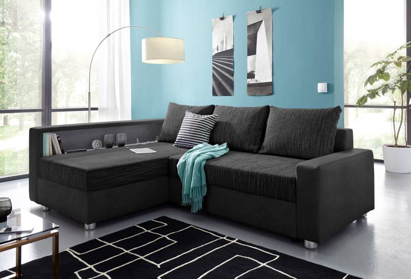 COLLECTION AB Ecksofa »Relax L-Form«, inklusive Bettfunktion, Federkern, wahlweise mit RGB-LED-Beleuchtung von COLLECTION AB