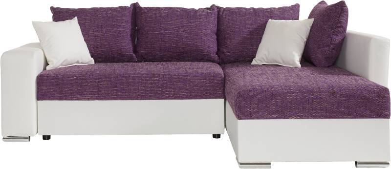 COLLECTION AB Ecksofa »John L-Form«, Regalarmlehne,Bettfunktion,Bettkasten,Ottomane beiseitig montierbar von COLLECTION AB