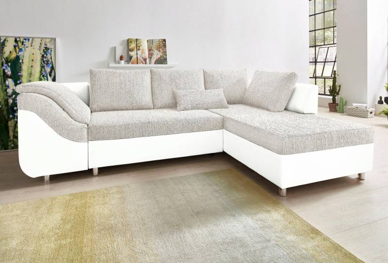 COLLECTION AB Ecksofa Sally L-Form, mit und ohne Bettfunktion, inklusive loser Rücken- und Zierkissen von COLLECTION AB