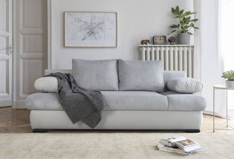 COLLECTION AB Schlafsofa »30 Jahre Jubiläums-Modell Chicago«, mit Bettfunktion und Bettkasten, im Cord-Samt Mix von COLLECTION AB