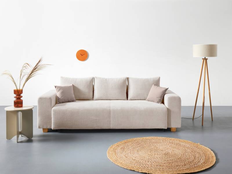 COLLECTION AB Schlafsofa Yves, mit Bettkasten, Bettfunktion und 2 Zierkissen von COLLECTION AB