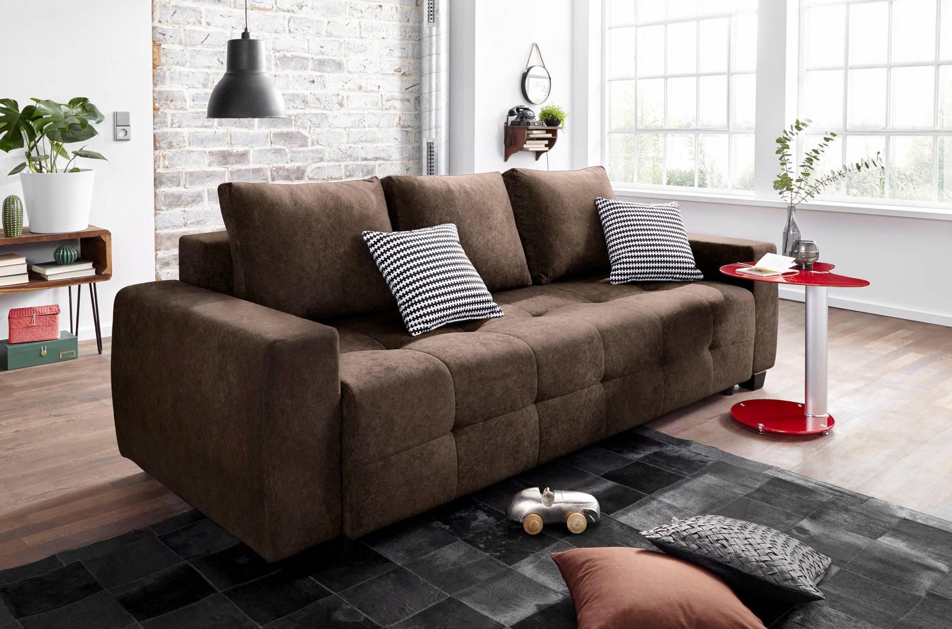 COLLECTION AB Schlafsofa »Bella«, mit Bettfunktion und Bettkasten, inkl. loser Rücken- und Zierkissen von COLLECTION AB