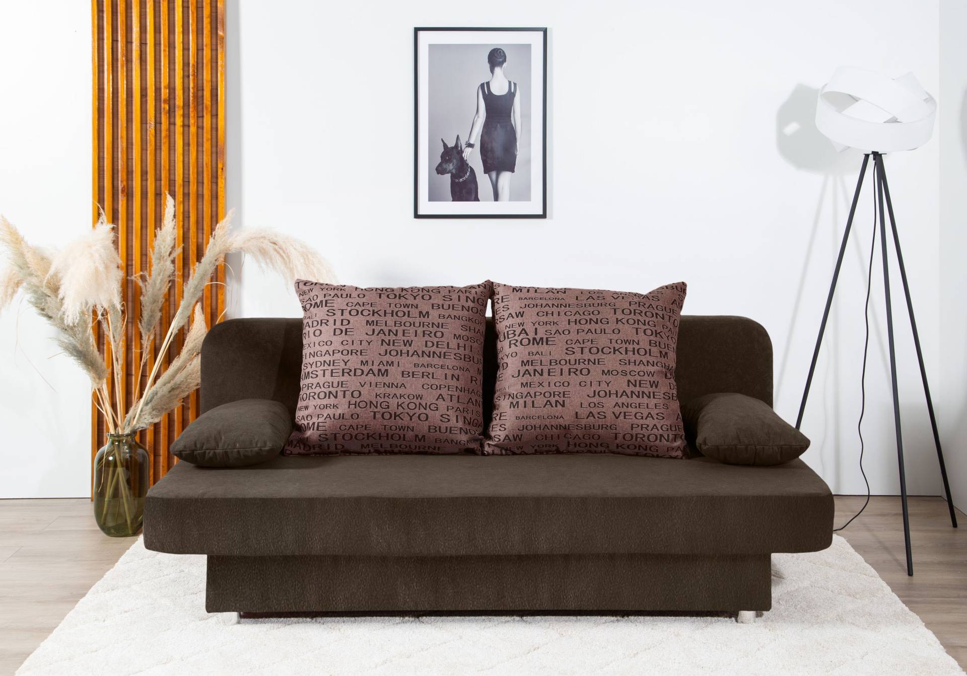 COLLECTION AB Schlafsofa »Ulla«, inkl. Bettfunktion und Bettkasten, mit passenden Rückenkissen von COLLECTION AB