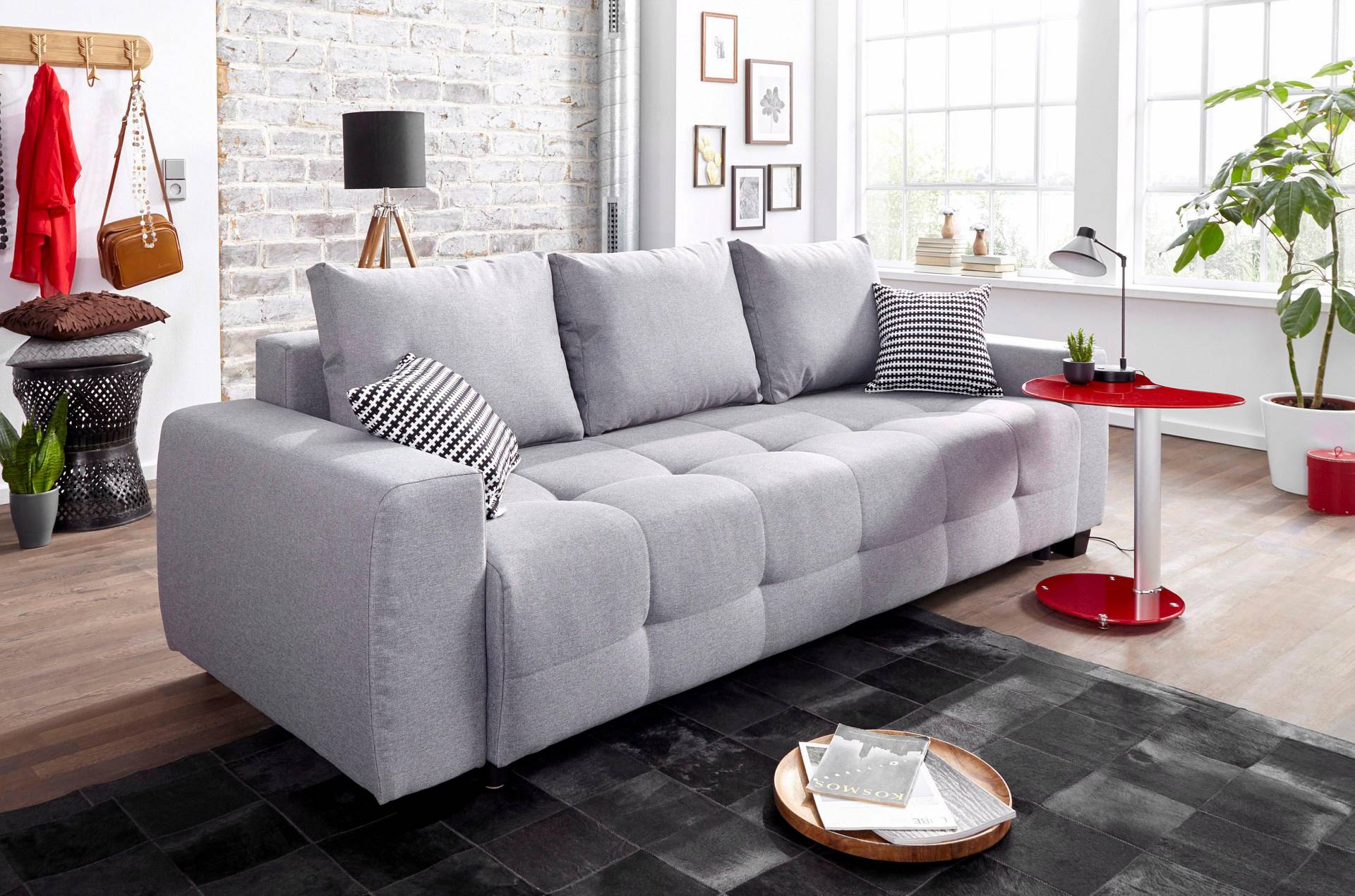 COLLECTION AB Schlafsofa »Bella«, mit Bettfunktion und Bettkasten, inkl. loser Rücken- und Zierkissen von COLLECTION AB