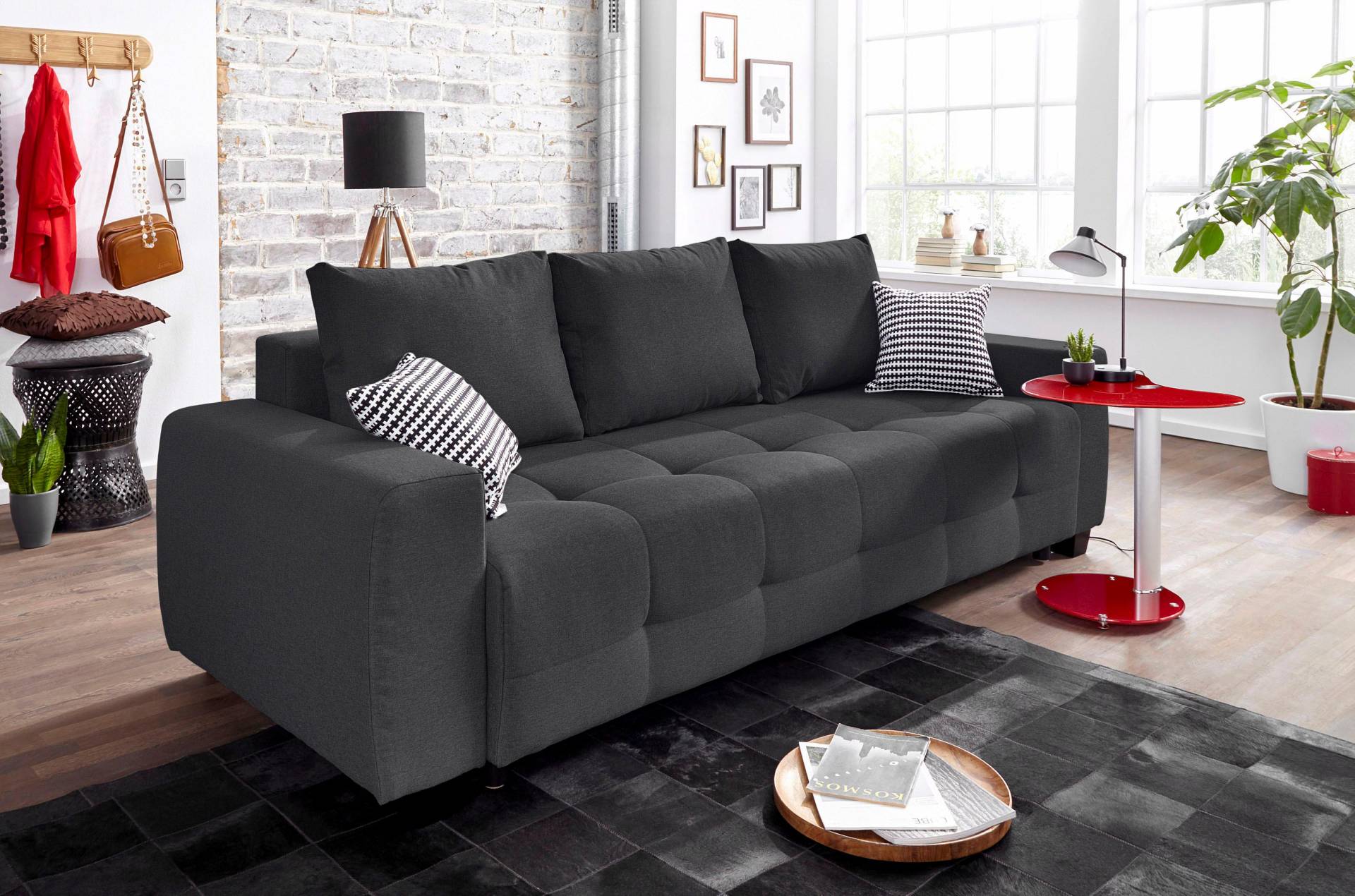 COLLECTION AB Schlafsofa »Bella«, mit Bettfunktion und Bettkasten, inkl. loser Rücken- und Zierkissen von COLLECTION AB