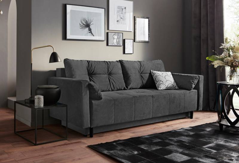 COLLECTION AB Schlafsofa »Solar«, Bettfunktion, Bettkasten, Federkern und loser Rücken- und Zierkissen von COLLECTION AB