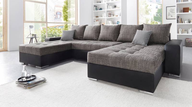 COLLECTION AB Wohnlandschaft »XXL-Josy U-Form, Breite 333 cm, mit 2 Recamieren 77 & 79 cm«, inkl. Bettfunktion, Bettkasten, mit 5 gleich grossen Rückenkissen COLLECTION AB Wohnlandschaft »XXL-Josy U-Form, Breite 333 cm, mit 2 Recamieren 77 & 79 cm«, inkl. Bettfunktion, Bettkasten, mit 5 gleich grossen Rückenkissen von COLLECTION AB