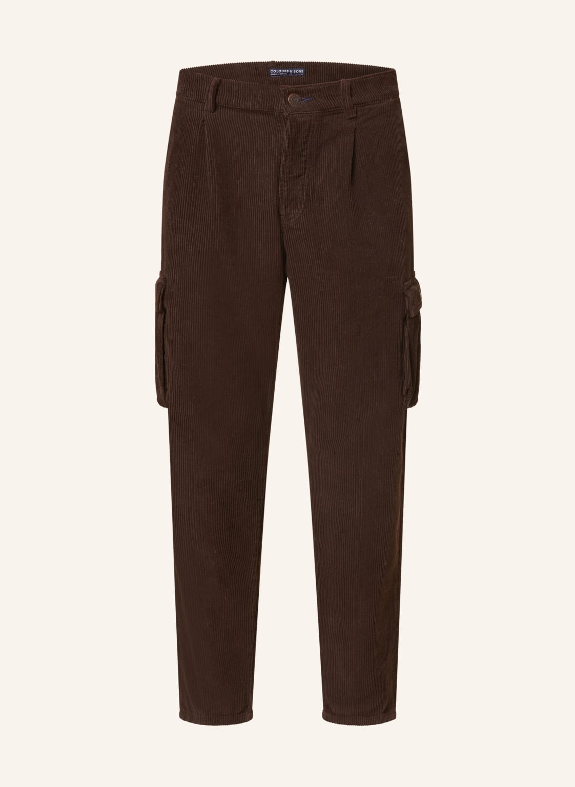 Colours & Sons Cargohose Relaxed Fit Aus Cord braun von COLOURS & SONS