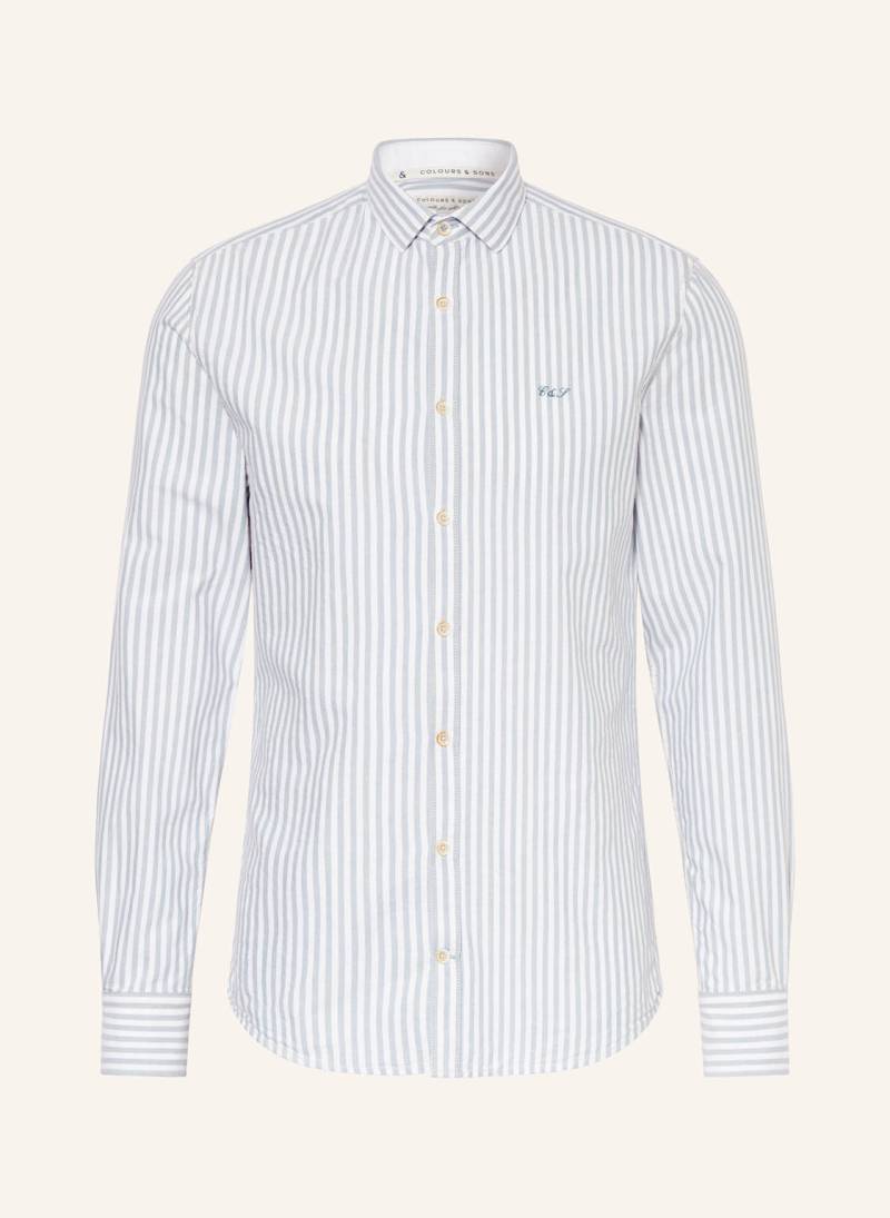 Colours & Sons Hemd Regular Fit blau von COLOURS & SONS