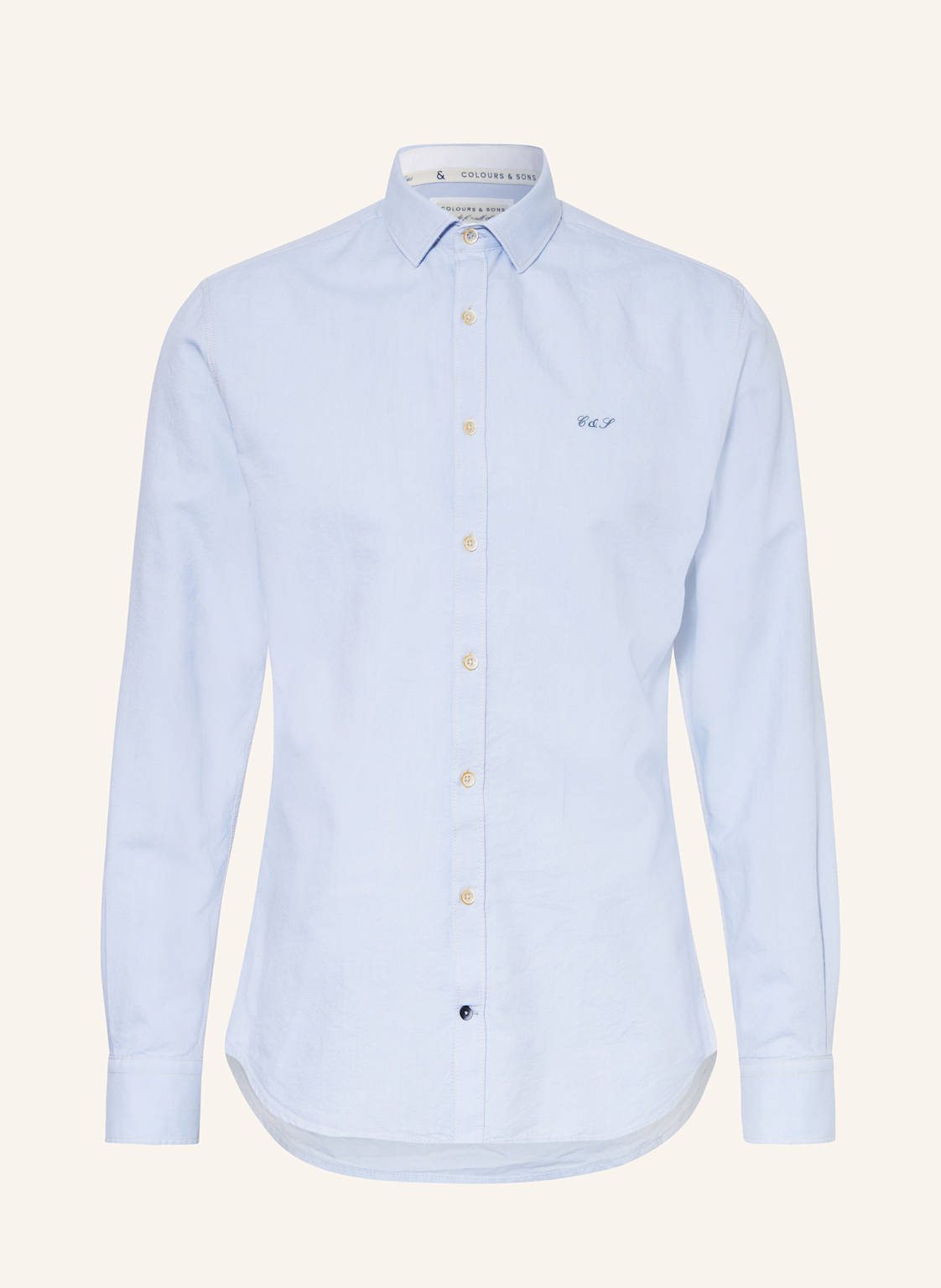 Colours & Sons Hemd Slim Fit blau von COLOURS & SONS