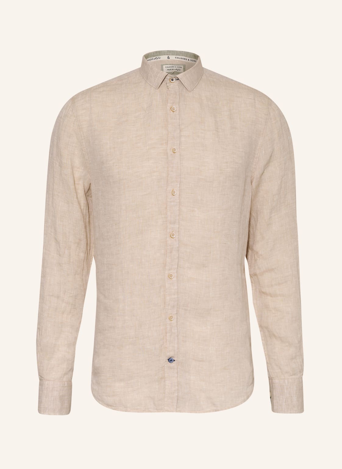 Colours & Sons Leinenhemd Regular Fit beige Colours & Sons Leinenhemd Regular Fit beige von COLOURS & SONS