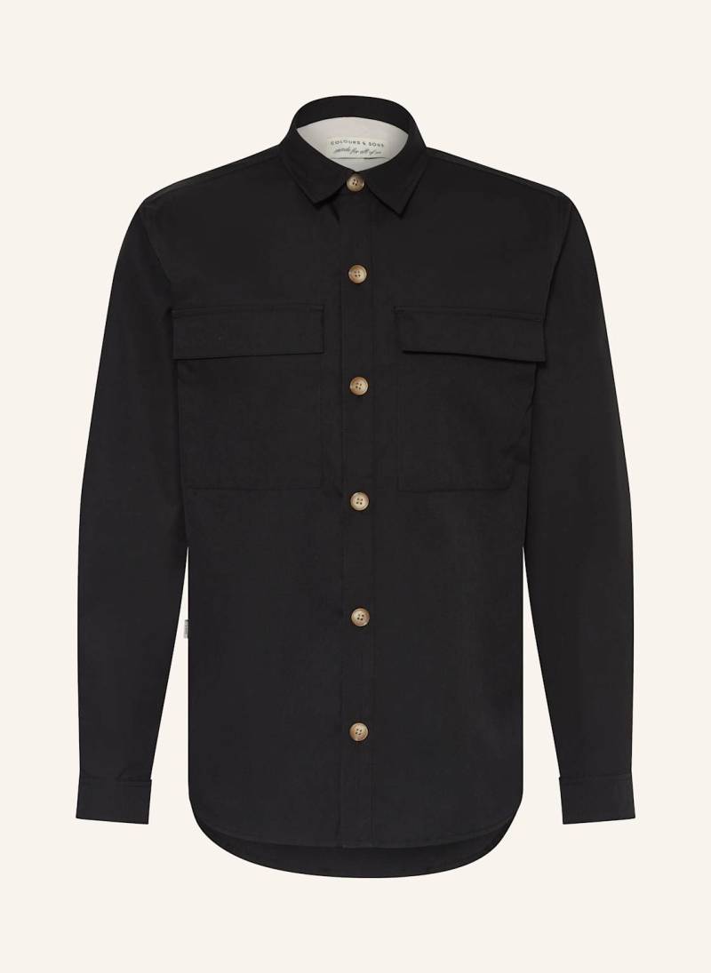 Colours & Sons Overshirt schwarz von COLOURS & SONS