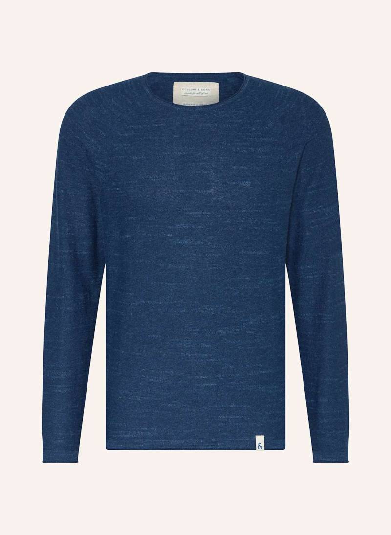 Colours & Sons Pullover blau von COLOURS & SONS