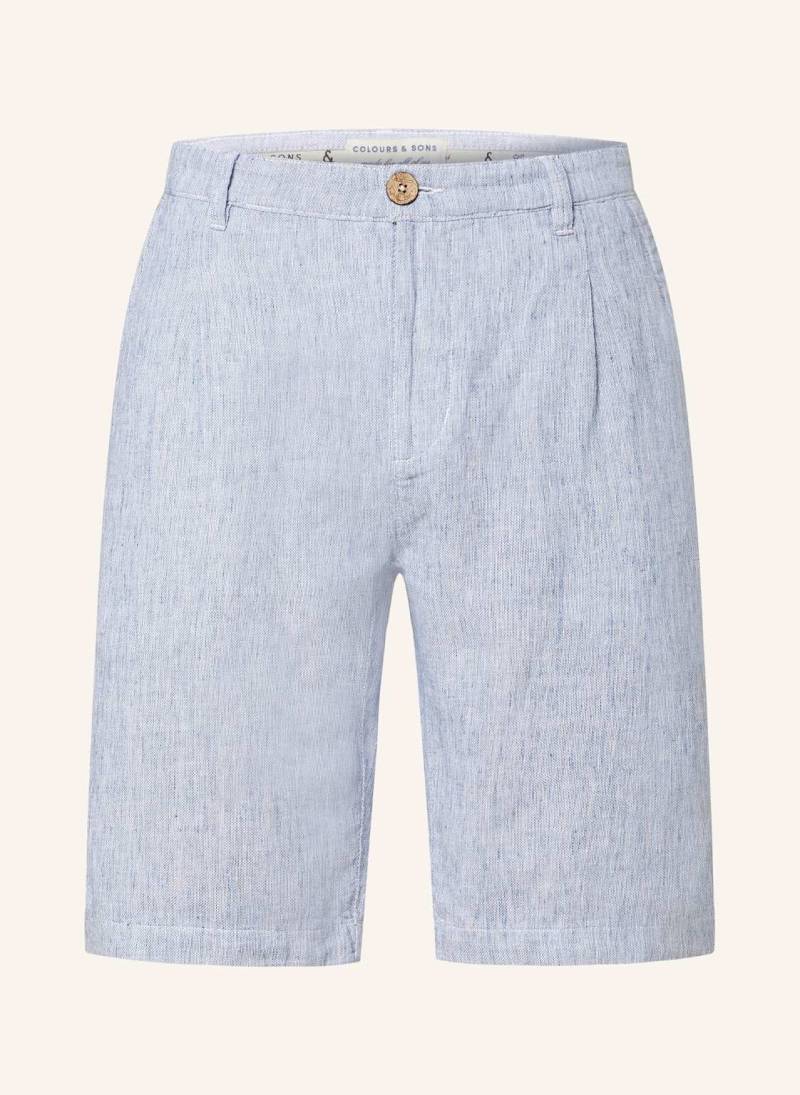 Colours & Sons Shorts Mit Leinen blau von COLOURS & SONS