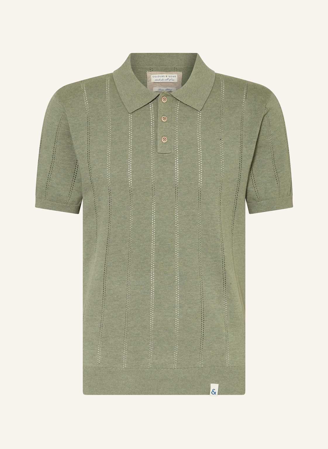 Colours & Sons Strick-Poloshirt gruen von COLOURS & SONS