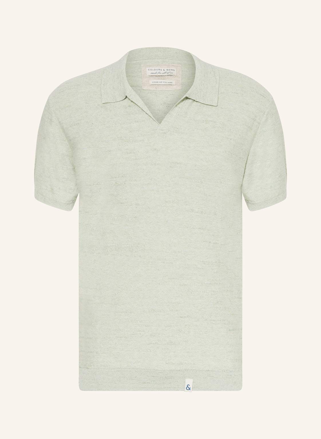 Colours & Sons Strick-Poloshirt gruen von COLOURS & SONS