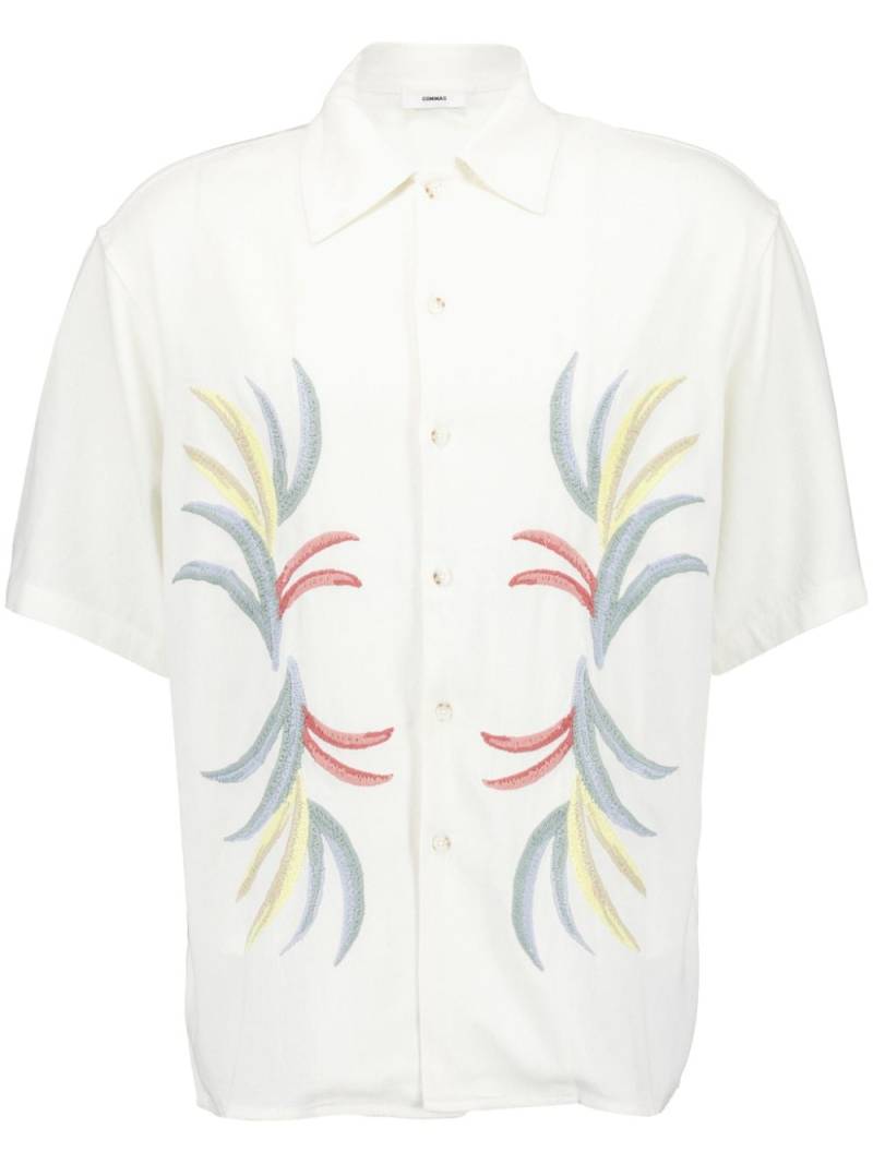 COMMAS embroidered camp-collar shirt - Neutrals von COMMAS