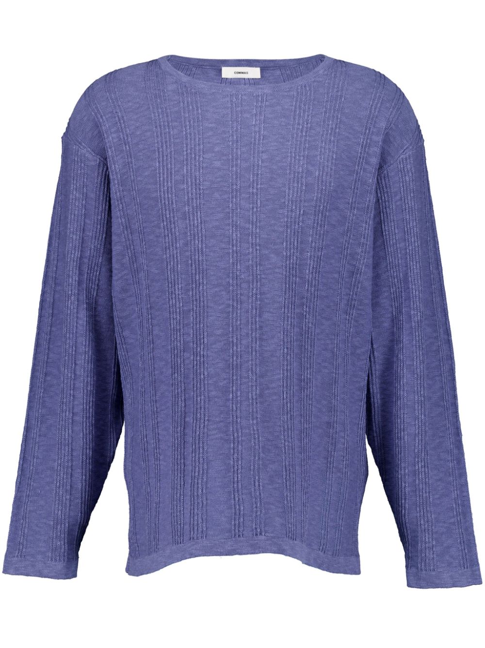 COMMAS fine-knit crew-neck jumper - Blue von COMMAS