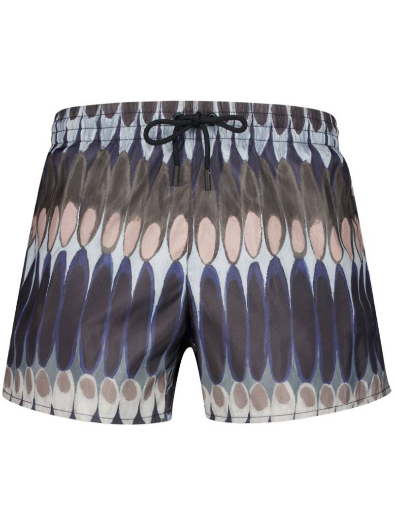 COMMAS graphic-print swim shorts - Black von COMMAS