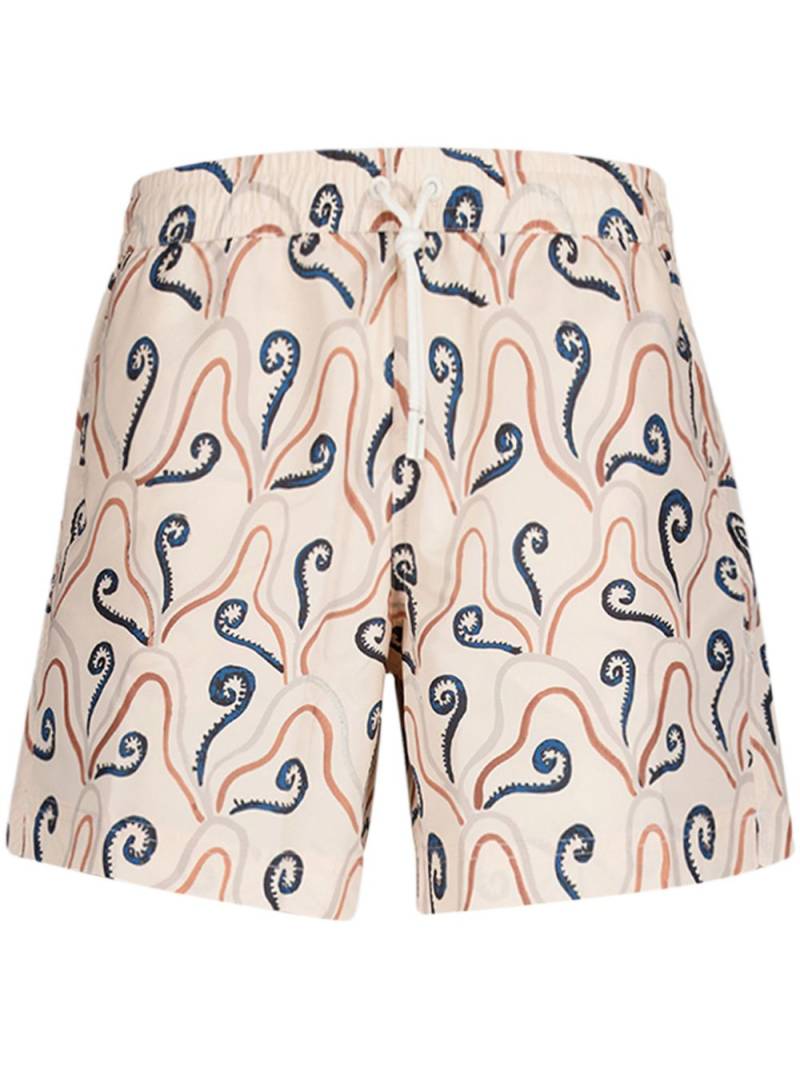 COMMAS plant-print swim shorts - Neutrals von COMMAS