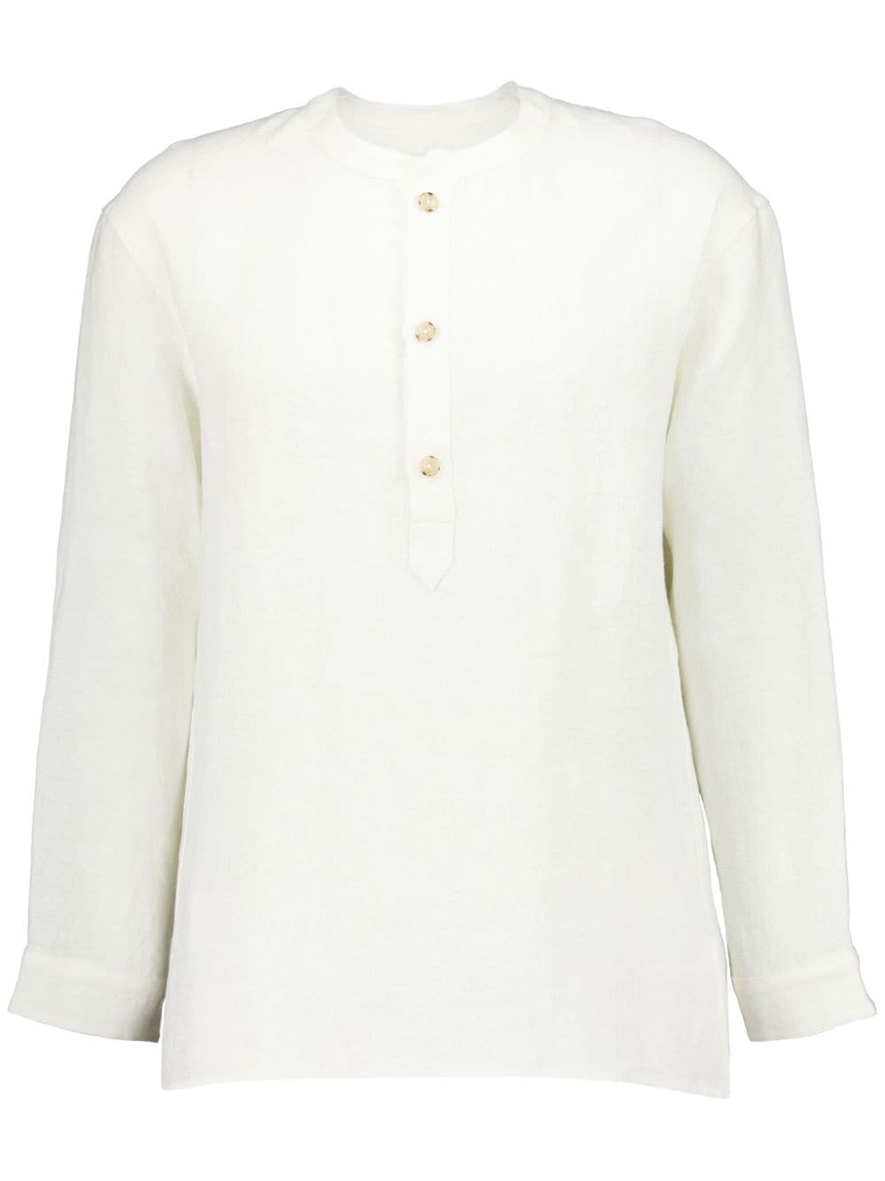 COMMAS popover linen shirt - White von COMMAS