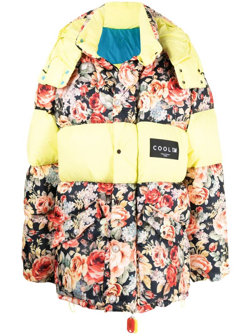 COOL T.M floral print puffer jacket - Yellow von COOL T.M