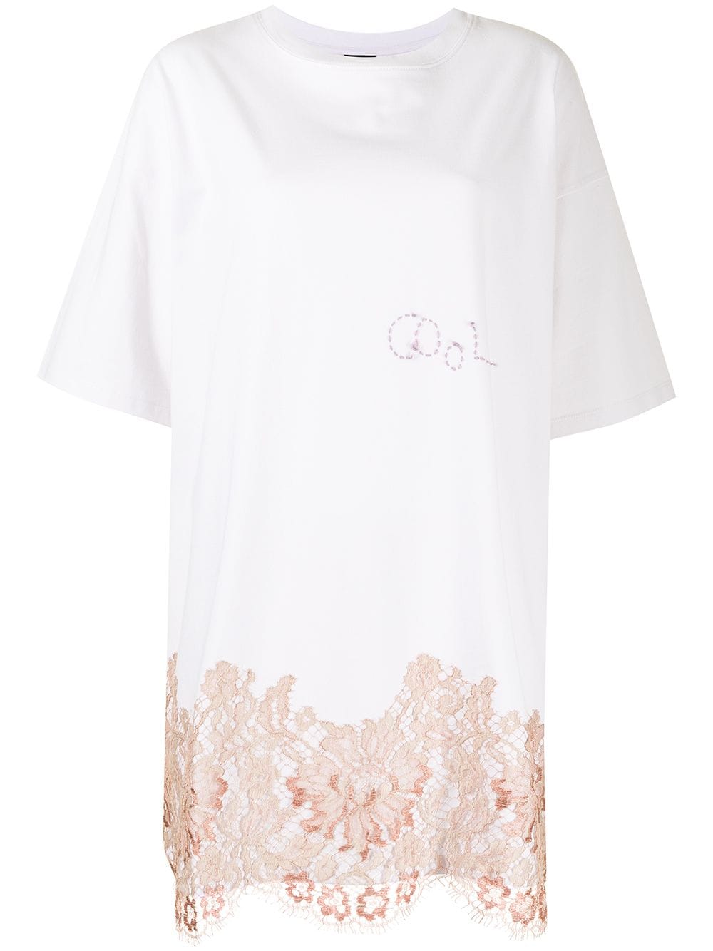 COOL T.M lace-trimmed T-shirt - White von COOL T.M