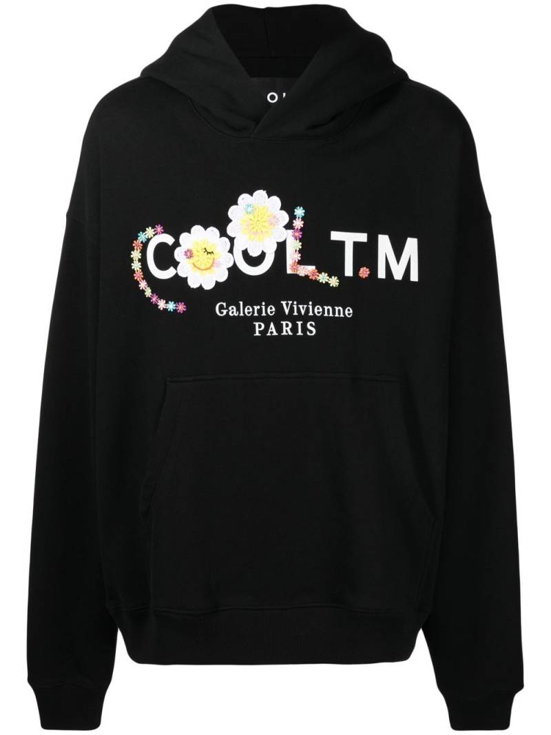 COOL T.M logo embroidered oversized hoodie - Black von COOL T.M