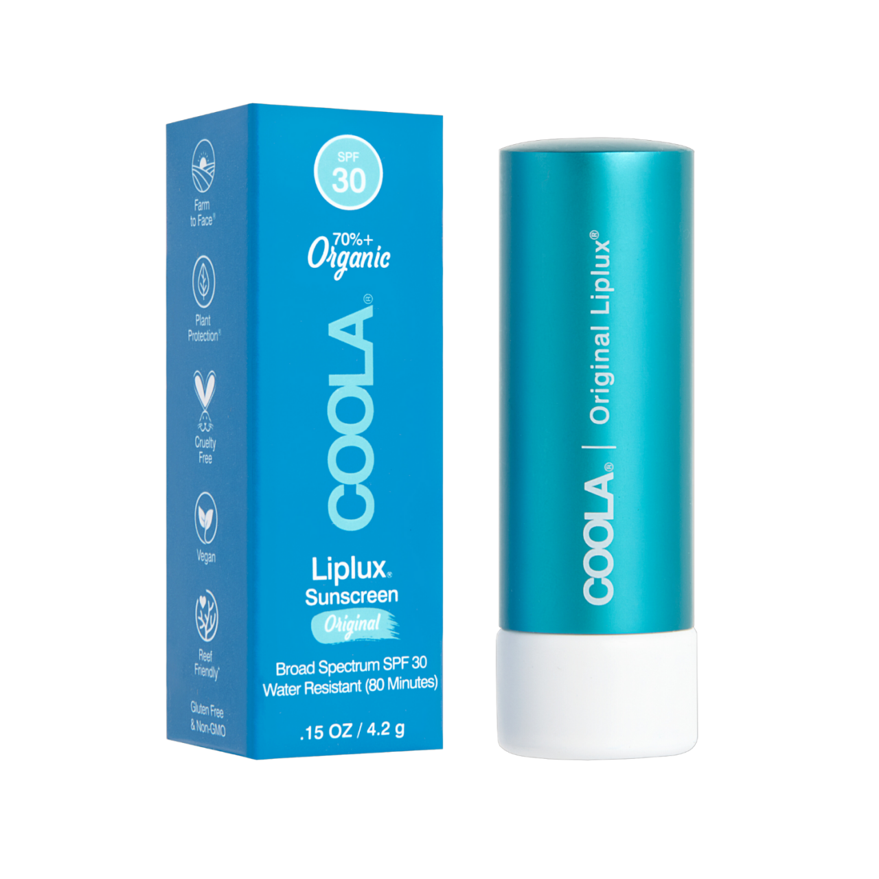 COOLA - Classic Liplux Organic Lip Balm Sunscreen SPF30 Original Formula von COOLA