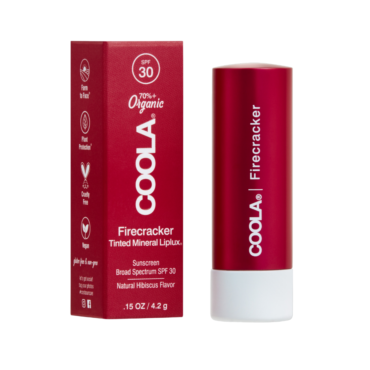 COOLA - Mineral Liplux Organic Tinted Lip Balm Sunscreen SPF30 Firecracker von COOLA