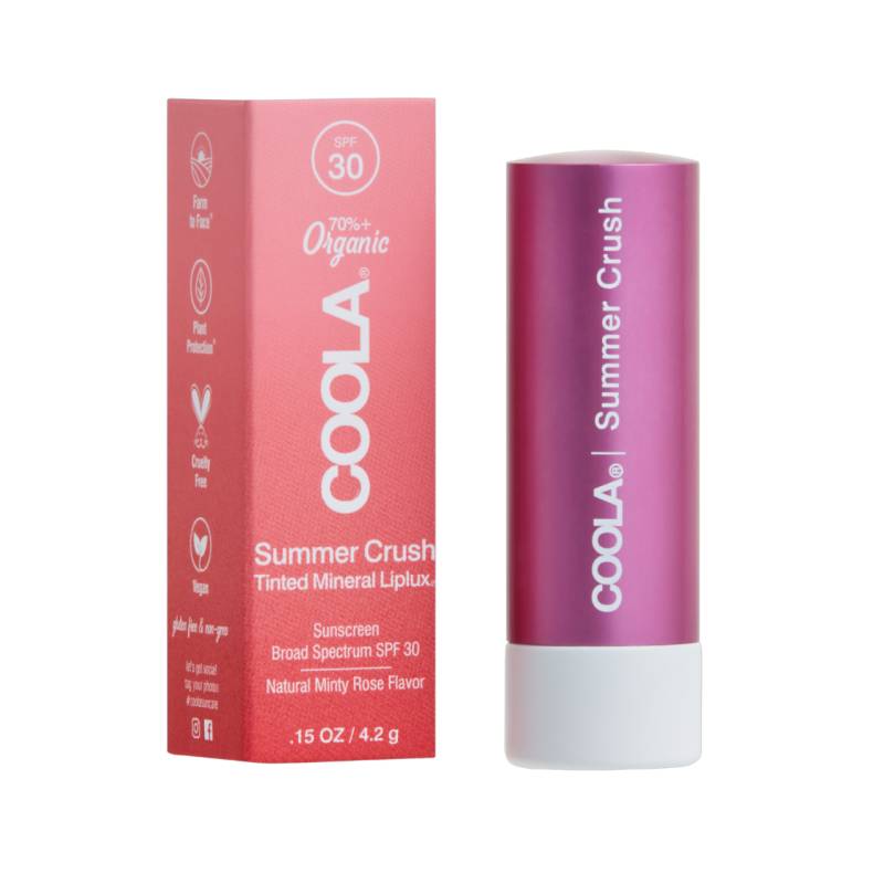 COOLA - Mineral Liplux Organic Tinted Lip Balm Sunscreen SPF30 Summer Crush von COOLA