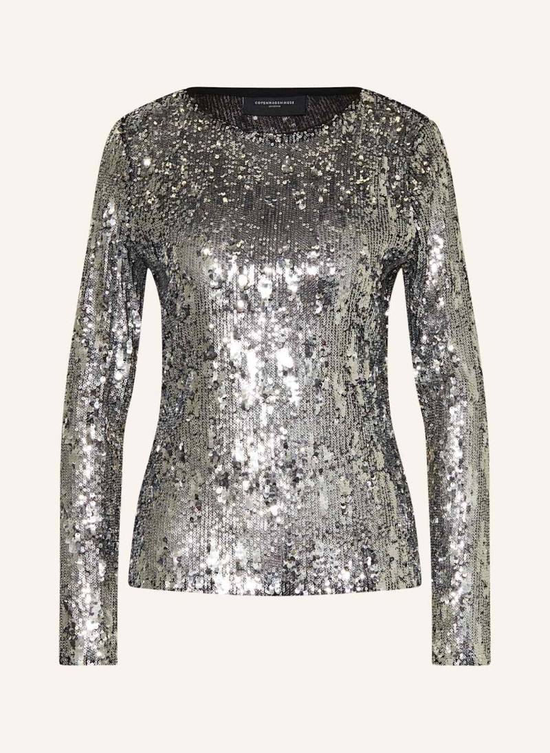 Copenhagen Muse Blusenshirt Mit Pailletten silber von COPENHAGEN MUSE