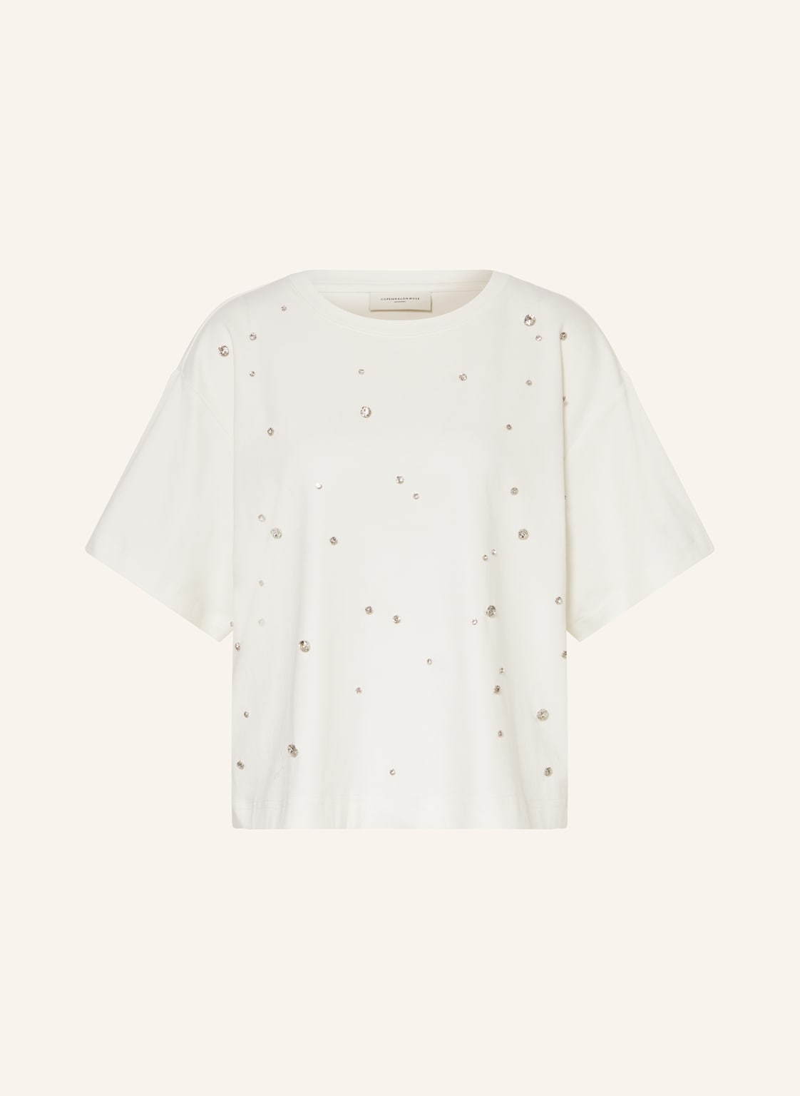 Copenhagen Muse T-Shirt Cmmuse Mit Schmucksteinen weiss Copenhagen Muse T-Shirt Cmmuse Mit Schmucksteinen weiss von COPENHAGEN MUSE