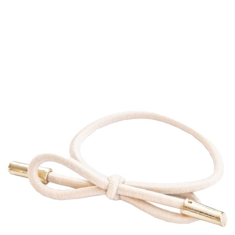 Corinne World - Hair Tie Bow Metal Plain Cream von CORINNE