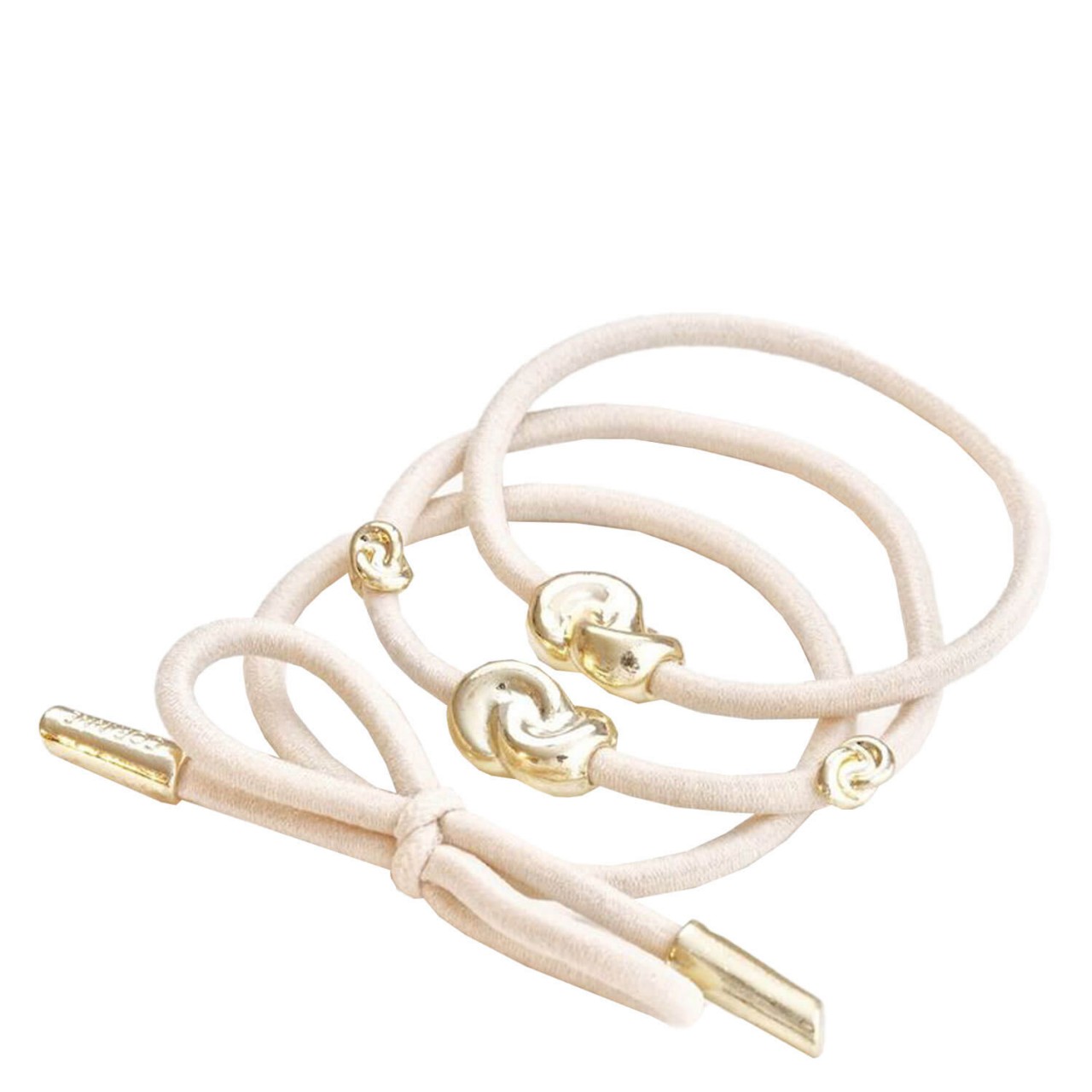 Corinne World - Hair Tie Metal Details Cream von CORINNE