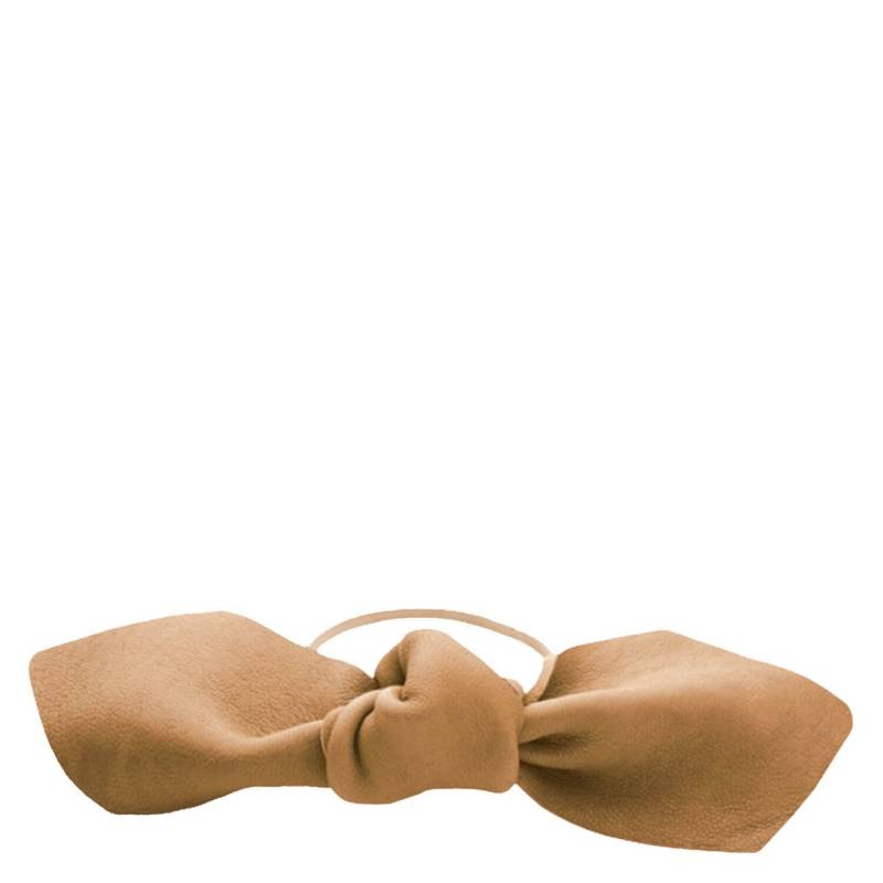 Corinne World - Leather Bow Big Hair Tie Camel von CORINNE