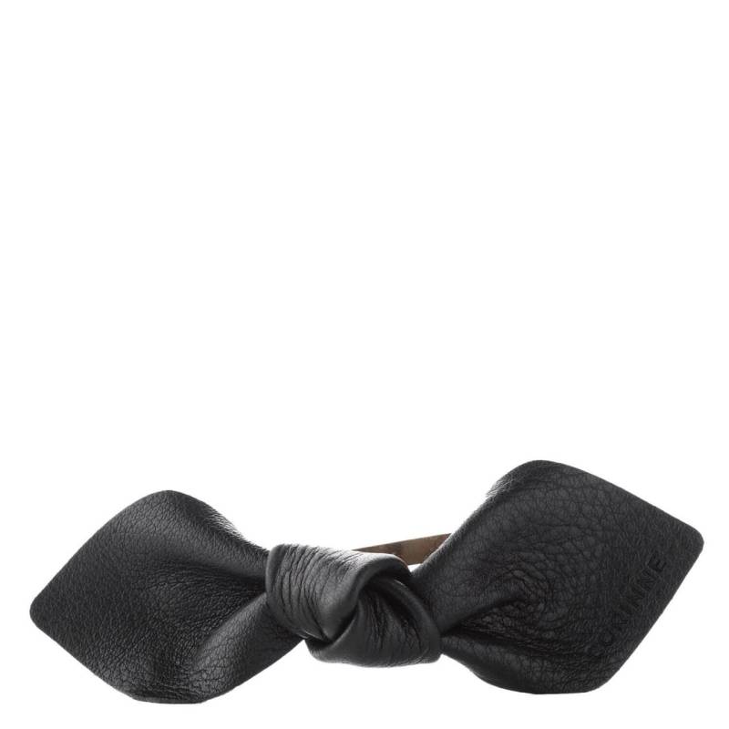 Corinne World - Leather Bow Big On Hair Clip Black von CORINNE