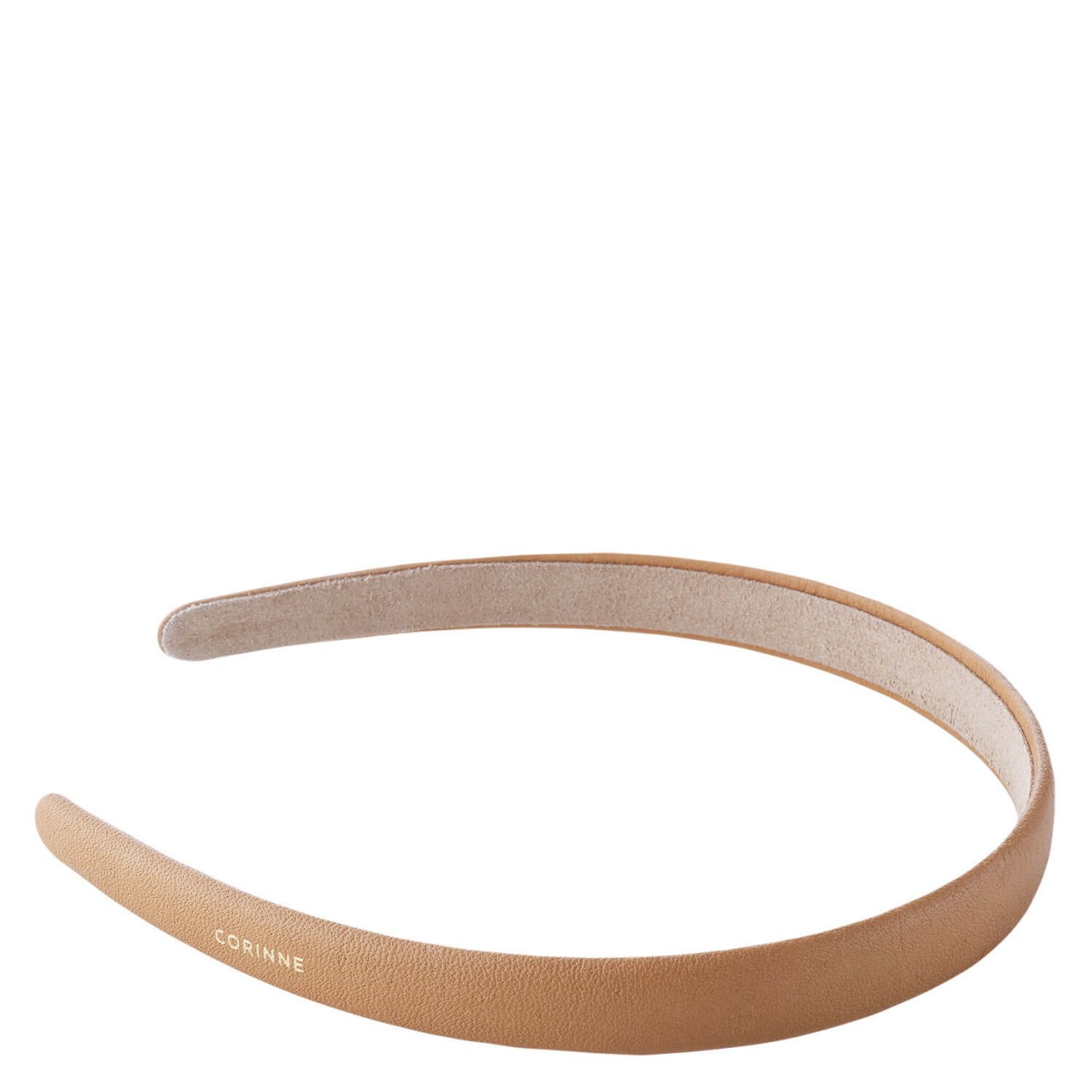 Corinne World - vegan Diadem Narrow Plain Camel von CORINNE