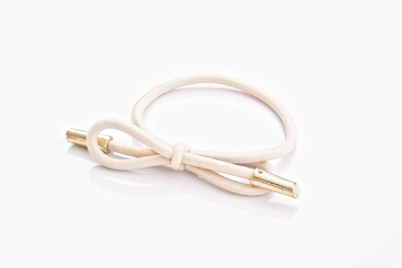 Hair Tie Bow Metal Plain Damen Cream 1 pezzo von CORINNE